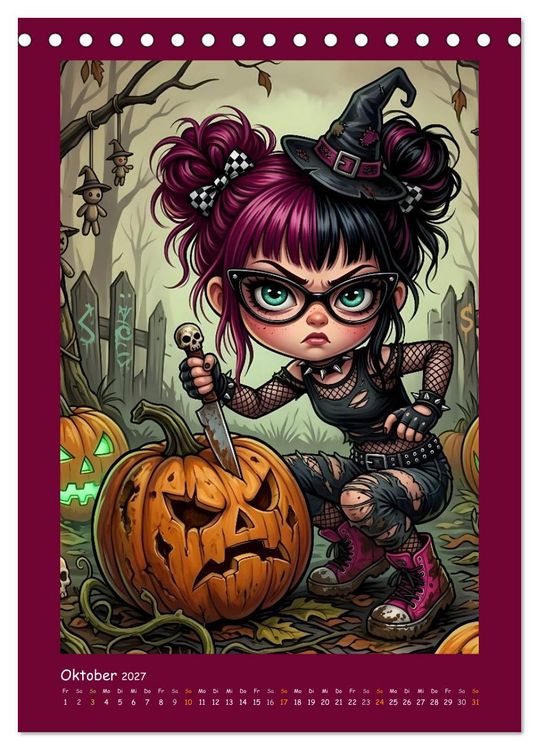 Produktbild: Fabulous Dolls - Gothic-G&ouml;res Abenteuer (Tischkalender 2027 DIN A5 hoch), CALVENDO Monatskalender
