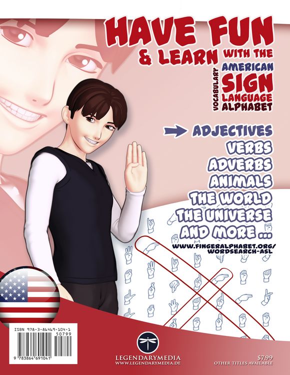 Produktbild: 36 Word Search Puzzles - American Sign Language Alphabet: Adjectives