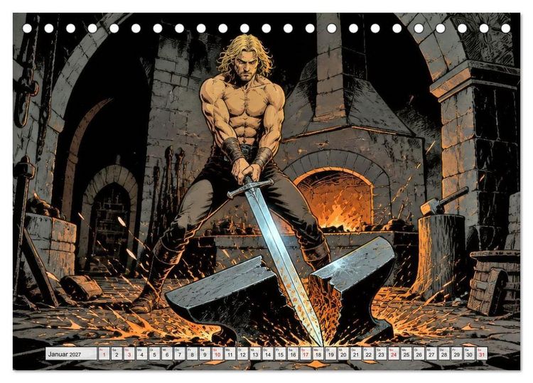 Produktbild: Die Nibelungen: Glanz und Verderben (Tischkalender 2027 DIN A5 quer), CALVENDO Monatskalender