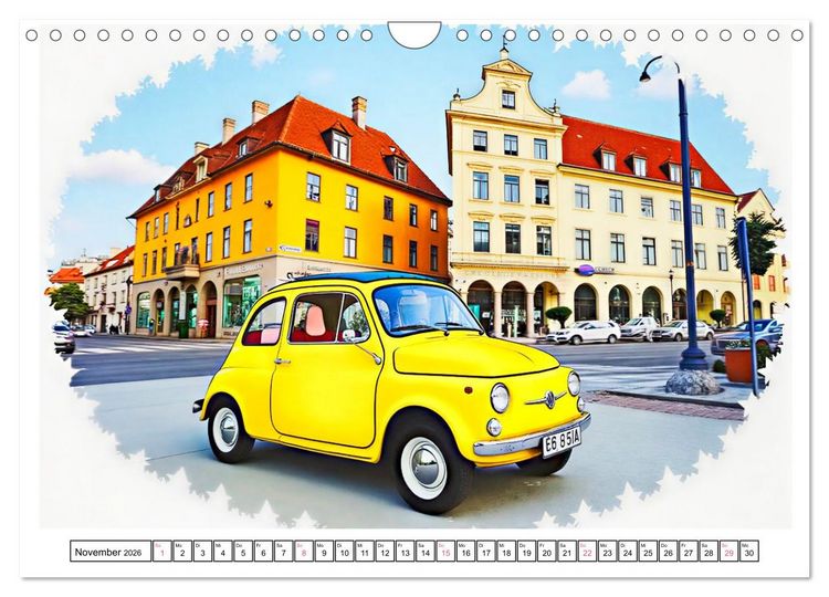 Produktbild: Kultautos der 1960er Jahre (Wandkalender 2026 DIN A4 quer), CALVENDO Monatskalender