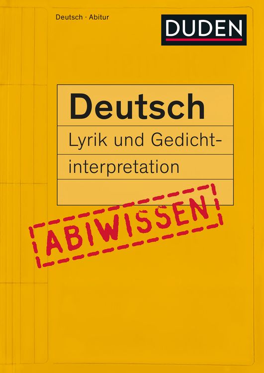 Produktbild: Abiwissen Deutsch - Lyrik und Gedichtinterpretation