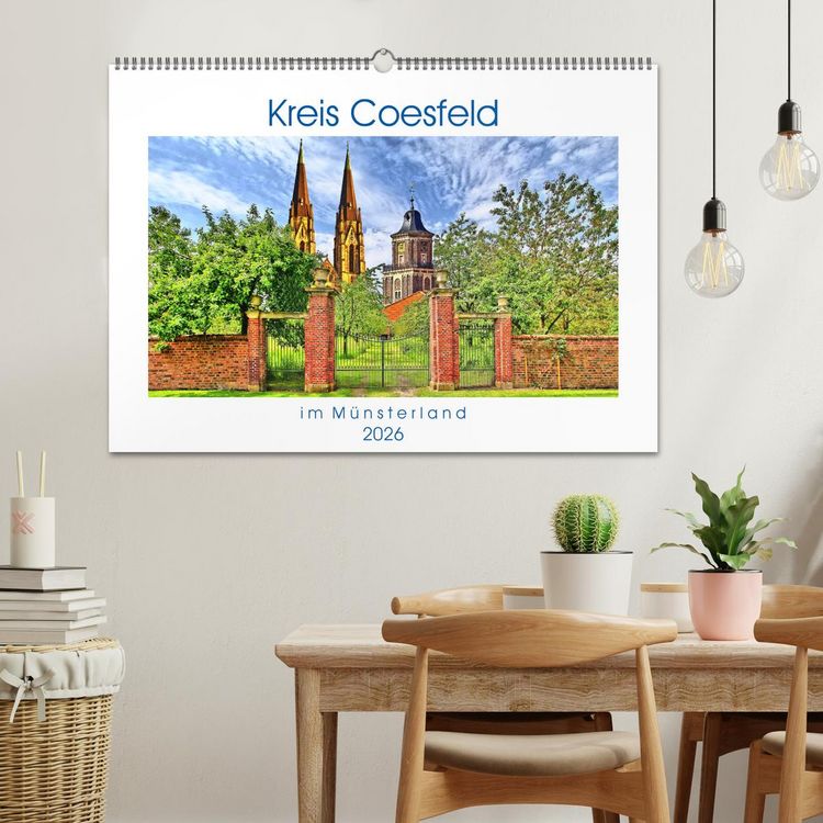 Produktbild: Kreis Coesfeld im M&uuml;nsterland - Stadt Land Flu&szlig; (Wandkalender 2026 DIN A2 quer), CALVENDO Monatskalender