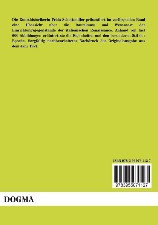 Produktbild: Wohnungskultur und M&ouml;bel der italienischen Renaissance