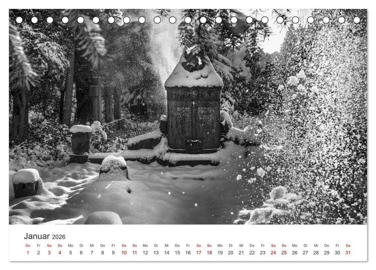 Produktbild: Wachgek&uuml;sst - Vom Zauber der Vergangenheit - S&uuml;dwestkirchhof Stahnsdorf (Tischkalender 2026 DIN A5 quer), CALVENDO Monatskalender