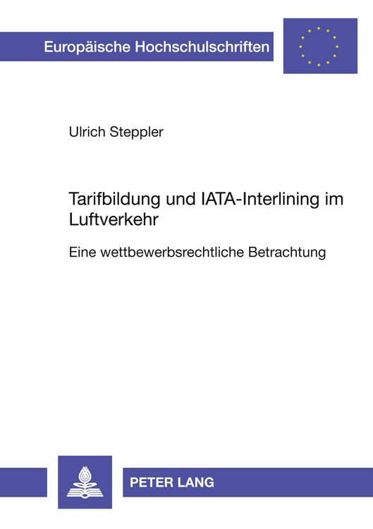Produktbild: Tarifbildung und IATA-Interlining im Luftverkehr