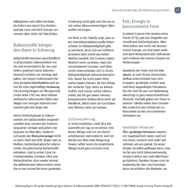 Produktbild: Die gro&szlig;e Wahrburg/Egert Kalorien-&-N&auml;hrwerttabelle