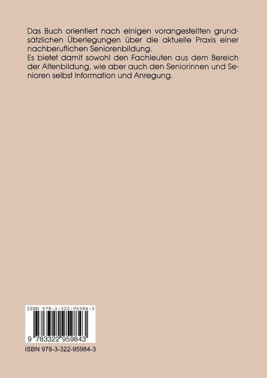 Produktbild: Handlungsorientierte Seniorenbildung