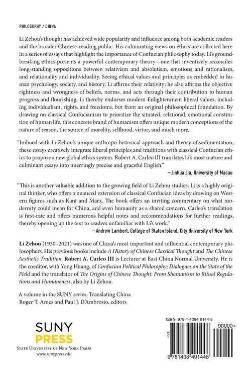 Produktbild: The Humanist Ethics of Li Zehou