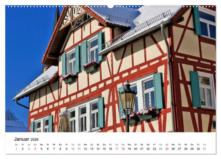 Produktbild: Romantisches Oberursel von Petrus Bodenstaff (hochwertiger Premium Wandkalender 2026 DIN A2 quer), Kunstdruck in Hochglanz