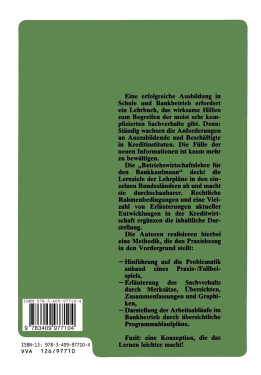 Produktbild: Betriebswirtschaftslehre f&uuml;r den Bankkaufmann