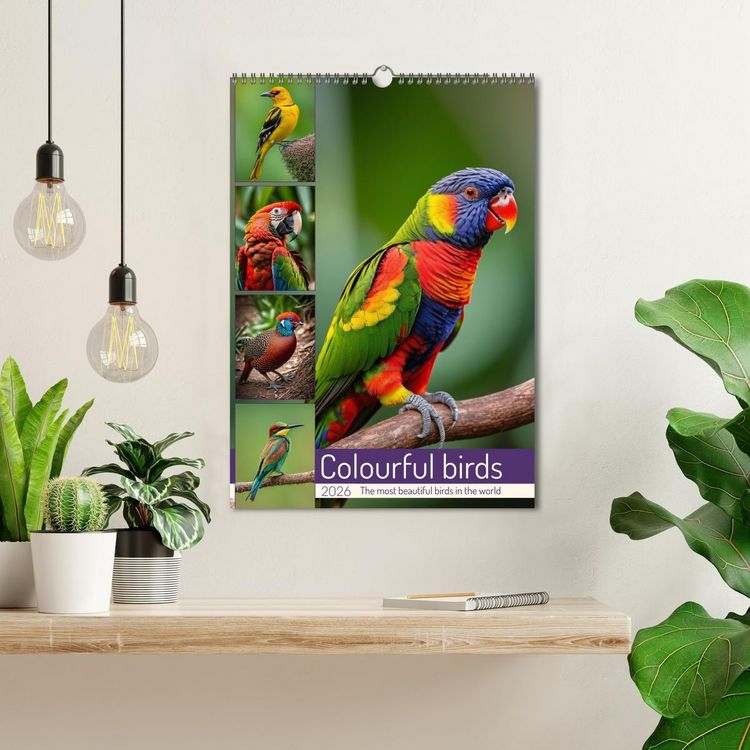 Produktbild: Colourful birds (Wall Calendar 2026 DIN A3 portrait), CALVENDO 12 Month Wall Calendar