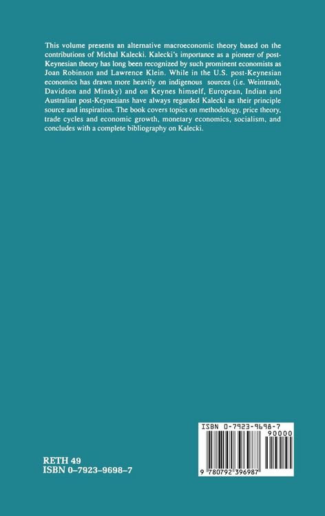 Produktbild: An Alternative Macroeconomic Theory: The Kaleckian Model and Post-Keynesian Economics