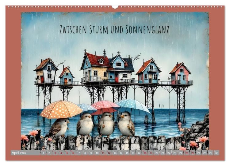 Produktbild: Meergeflunkert (Wandkalender 2026 DIN A2 quer), CALVENDO Monatskalender