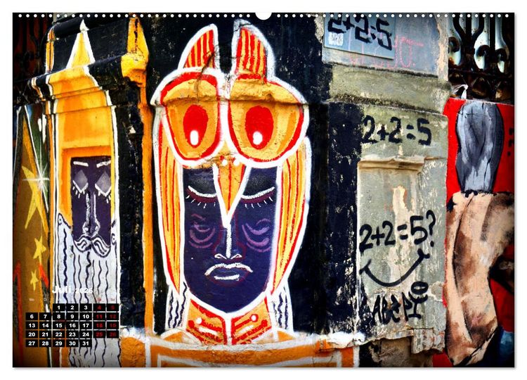 Produktbild: Gesichter Havannas - Street Art in der kubanischen Hauptstadt (hochwertiger Premium Wandkalender 2026 DIN A2 quer), Kunstdruck in Hochglanz