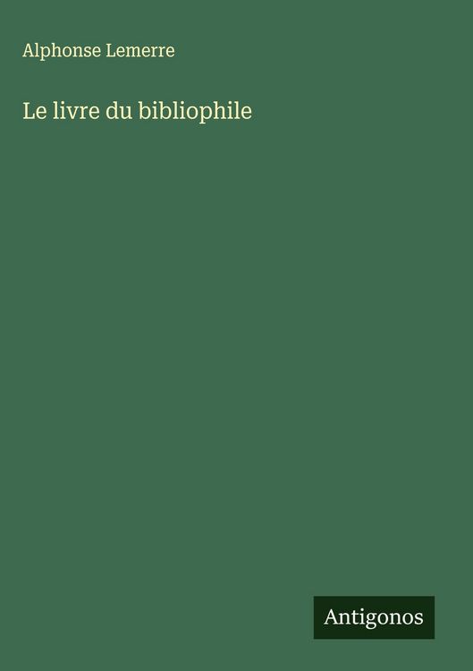 Produktbild: Le livre du bibliophile