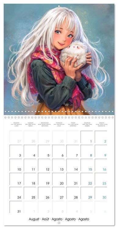 Produktbild: Des peluches - Inspir&eacute;es du style Manga (Calendrier mural carr&eacute; 2026 30x30 cm) Calendrier double avec une page pour vos prises de notes