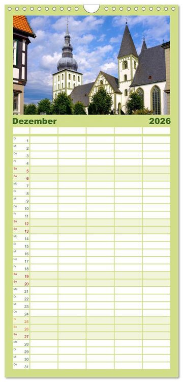 Produktbild: Familienplaner 2026 - Ein Blick auf Lippstadt mit 5 Spalten (Wandkalender, 21 x 45 cm) CALVENDO