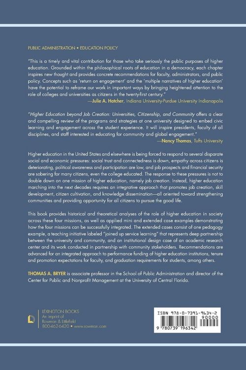 Produktbild: Higher Education beyond Job Creation