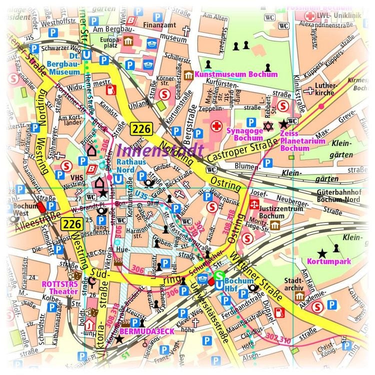 Produktbild: Publicpress Stadtplan Bochum 1:18.000