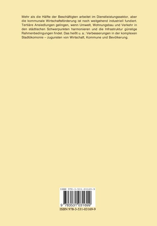 Produktbild: Dienstleistungssektor und kommunale Wirtschaftsf&ouml;rderung