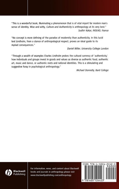 Produktbild: Culture and Authenticity