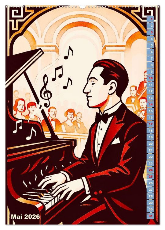 Produktbild: George Gershwin (Wandkalender 2026 DIN A2 hoch), CALVENDO Monatskalender