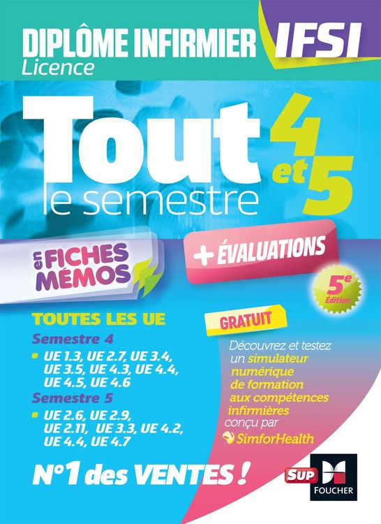 Produktbild: Tout le semestre 4 & 5 en fiches memos - DEI IFSI - 5e &eacute;dition - R&eacute;vision et entra&icirc;nement