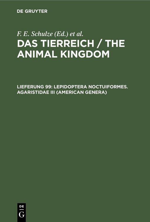 Produktbild: Lepidoptera Noctuiformes. Agaristidae III (American Genera)