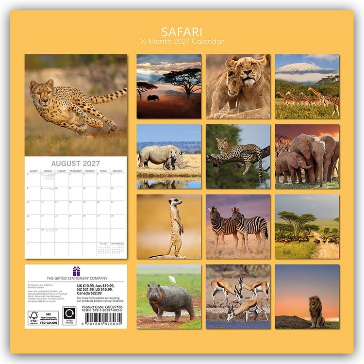 Produktbild: Safari 2027 &ndash; 16-Monatskalender