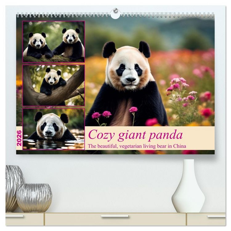 Produktbild: Cozy giant panda (High Quality Premium Wall Calendar 2026 DIN A2 landscape),CALVENDO 12 Month Wall Calendar