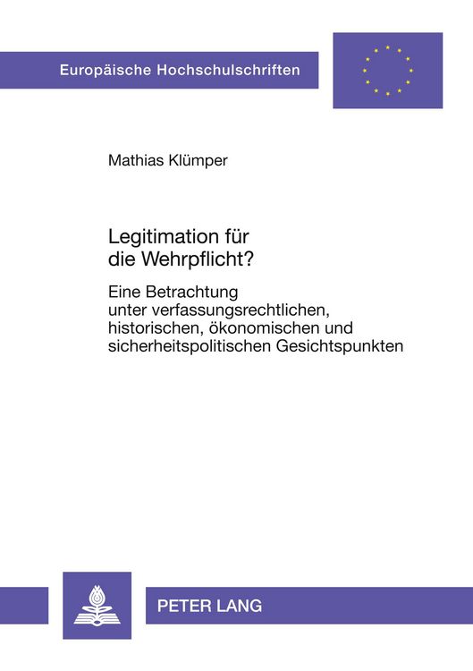 Produktbild: Legitimation f&uuml;r die Wehrpflicht?