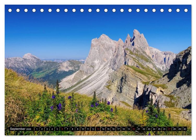 Produktbild: Das Gr&ouml;dner Tal - Im Herzen der Dolomiten (Tischkalender 2026 DIN A5 quer), CALVENDO Monatskalender