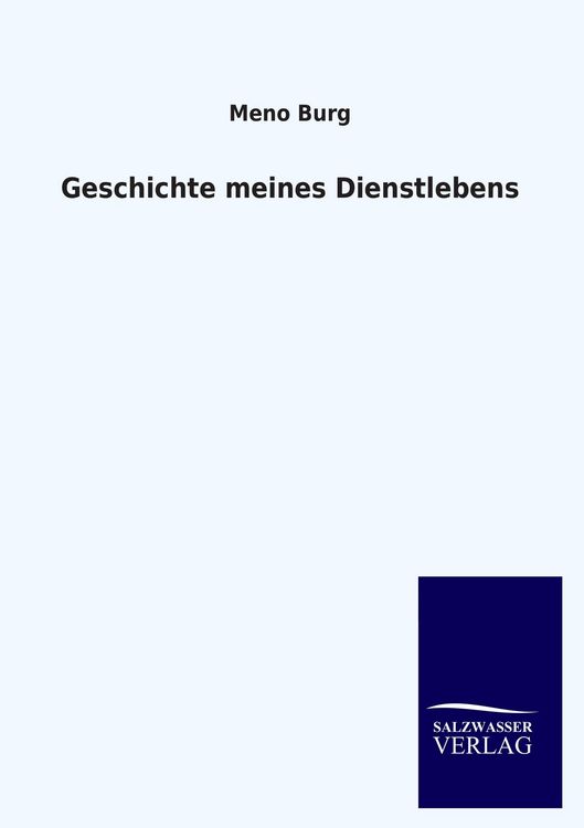 Produktbild: Geschichte meines Dienstlebens
