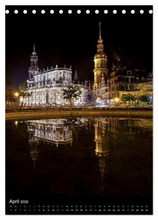 Produktbild: Die wundersch&ouml;ne Stadt Dresden (Tischkalender 2026 DIN A5 hoch), CALVENDO Monatskalender