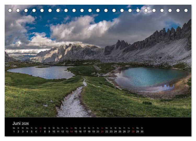 Produktbild: Von Venetien nach S&uuml;dtirol (Tischkalender 2026 DIN A5 quer), CALVENDO Monatskalender