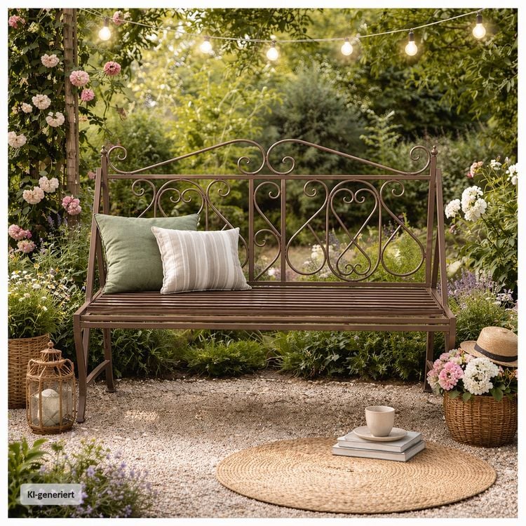 Produktbild: HTI-Living Gartenbank Solea Eisen Braun Gartenbank Solea Eisen Braun