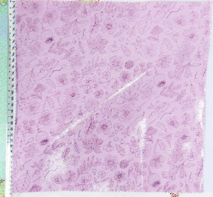 Produktbild: Stoff Rosa, Blumen Metallic 25 x 70 cm