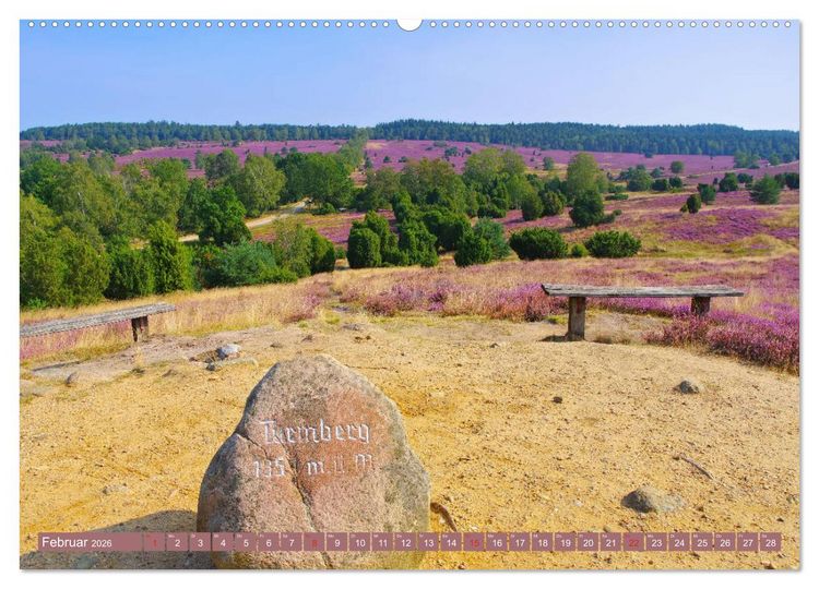 Produktbild: L&uuml;neburger Heide - Wanderung rund um Wilsede und Totengrund (Wandkalender 2026 DIN A2 quer), CALVENDO Monatskalender