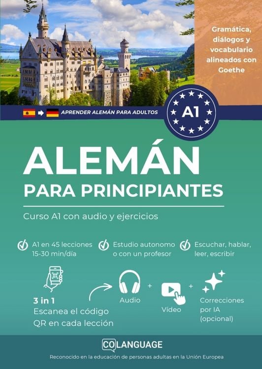 Produktbild: Aprender alem&aacute;n para principiantes. Curso A1 con audio y ejercicios