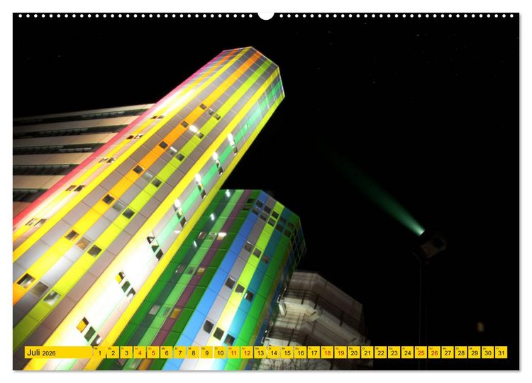 Produktbild: Essen Lichter der Nacht (hochwertiger Premium Wandkalender 2026 DIN A2 quer), Kunstdruck in Hochglanz