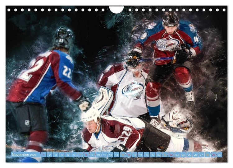 Produktbild: Eishockey - extrem cool (Wandkalender 2026 DIN A4 quer), CALVENDO Monatskalender
