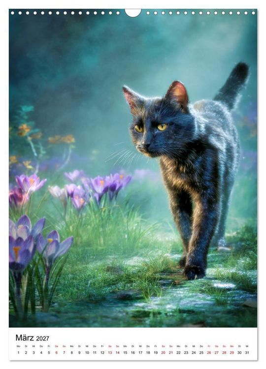 Produktbild: Von wegen Ungl&uuml;ck! - Die faszinierende Welt schwarzer Katzen (Wandkalender 2027 DIN A3 hoch), CALVENDO Monatskalender