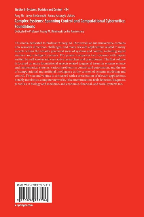 Produktbild: Complex Systems: Spanning Control and Computational Cybernetics: Foundations