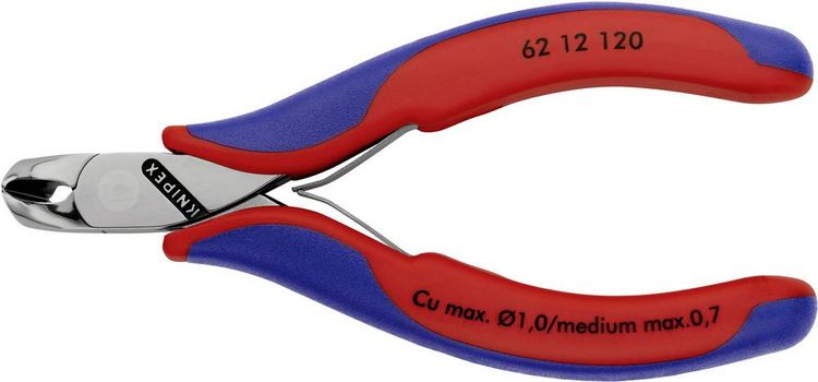 Produktbild: Knipex 62 12 120 Elektronik- u. Feinmechanik Schr&auml;gschneider ohne Facette 120mm