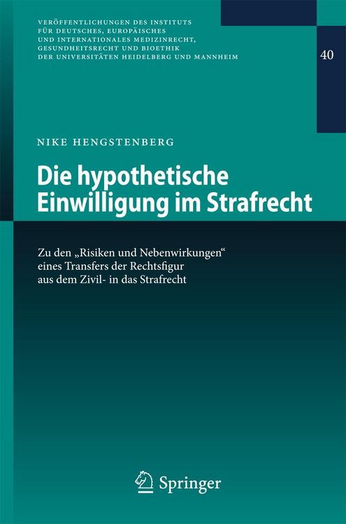 Produktbild: Die hypothetische Einwilligung im Strafrecht