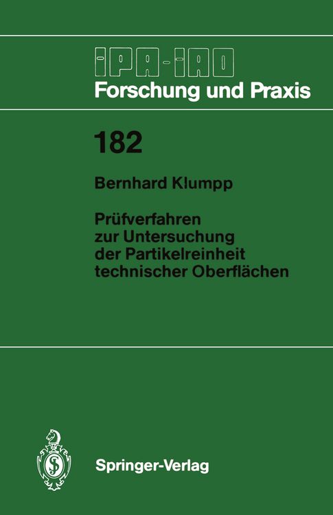Produktbild: Pr&uuml;fverfahren zur Untersuchung der Partikelreinheit technischer Oberfl&auml;chen