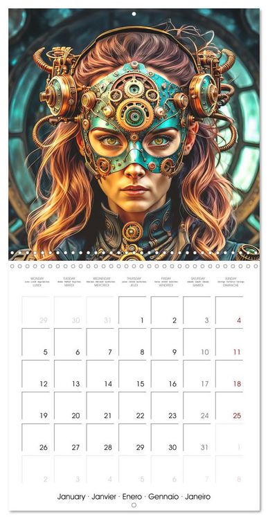 Produktbild: Masks from the realm of fantasy (Wall Calendar 2026 12 &times; 12 Inch) CALVENDO 12 Month Wall Calendar