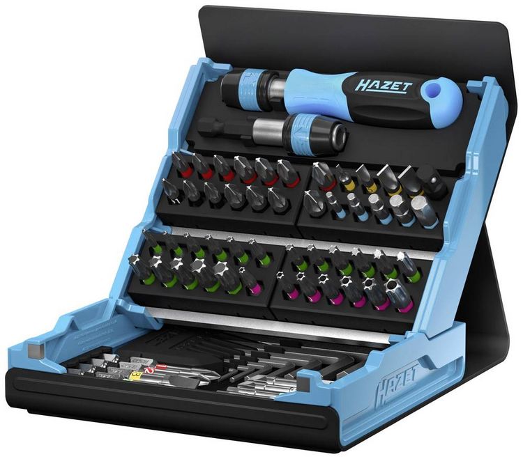Produktbild: Hazet SmartCase 2200SC-1 Bit-Set 69teilig Innen-Sechskant, Schlitz, Kreuzschlitz Phillips, Kreuzschlitz Pozidriv, T-Profil