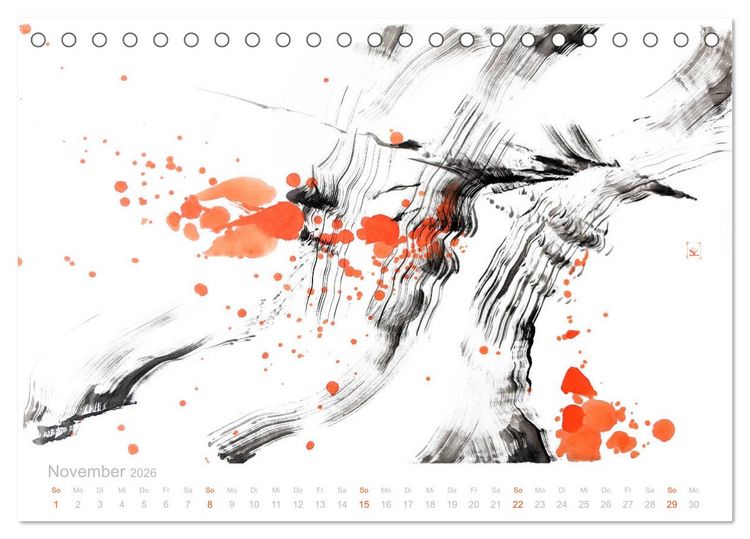Produktbild: Simply Black and White/ Einfach Schwarz und Weiss - Kunst (Tischkalender 2026 DIN A5 quer), CALVENDO Monatskalender