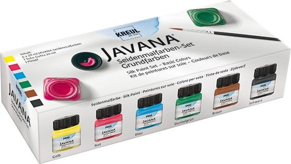 Produktbild: KREUL Javana Seidenmalfarben Set Grundfarben 6 x 20 ml